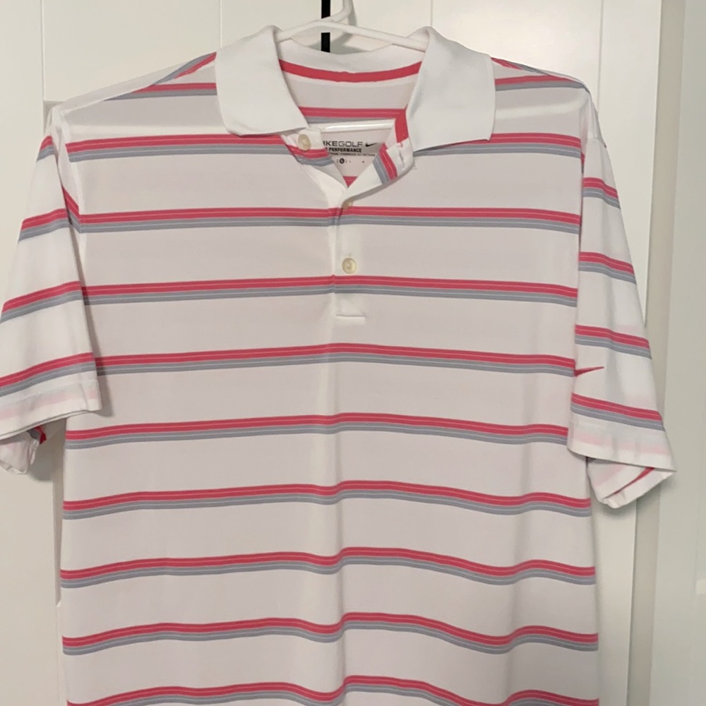 Mens L Nike Golf Dri-Fit polo